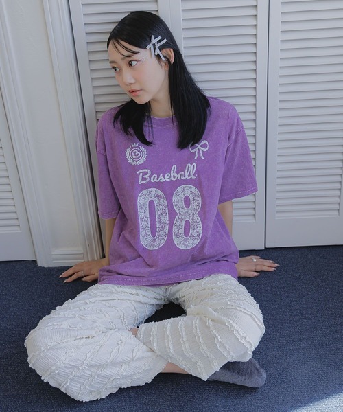 3.3 Field Trip (3.3フィールドトリップ)の「3.3 Field Trip/レースナンバリングT(Tシャツ/カットソー・レディース・チャコールグレー/パープル/アイボリー・FREE)」の5枚目の写真