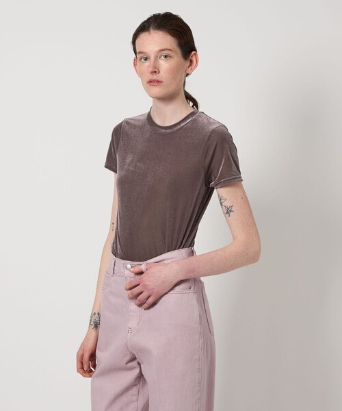 AEWEN MATOPH(イウエン マトフ)の「<AEWEN MATOPH>シアー ベロア Tシャツ(Tシャツ/カットソー・レディース・グレー/ブラック/ライム・FREE)」の17枚目の写真