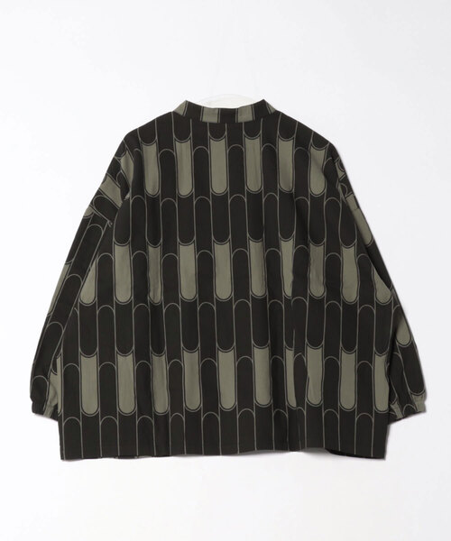 ブラウス シャツ Colork(カラック) レトロ柄 袖ゴムコクーンシャツ レディース Colork(カラック) レトロ柄 袖ゴムコクーンシャツ（シャツ