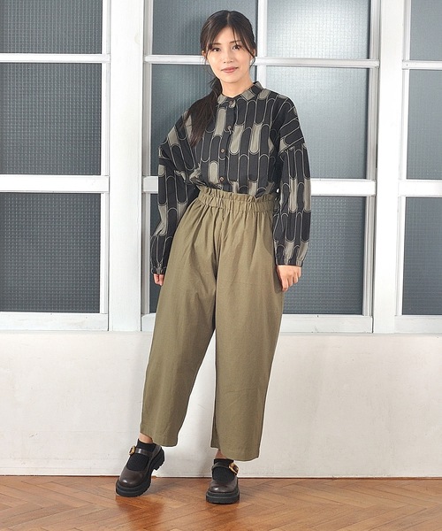 セール】Colork(カラック) レトロ柄 袖ゴムコクーンシャツ
