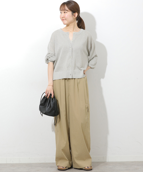 JOURNAL STANDARD relume(ジャーナルスタンダード レリューム)の「《追加》ウォッシャブルクロップドカーディガン(カーディガン/ボレロ・レディース・ブラック/グリーン/グレー・FREE)」の21枚目の写真