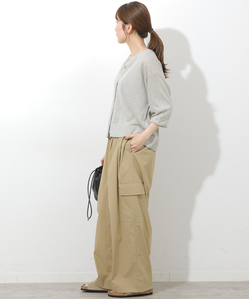 JOURNAL STANDARD relume(ジャーナルスタンダード レリューム)の「《追加》ウォッシャブルクロップドカーディガン(カーディガン/ボレロ・レディース・ブラック/グリーン/グレー・FREE)」の22枚目の写真