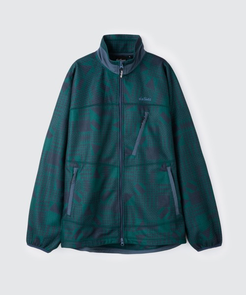 WILD THINGS（ワイルドシングス）の「グリッド フリースジャケット│GRID FLEECE JACKET（ブルゾン・メンズ・ブラック/ダークグレー/ネイビー/イエローゴールド/グリーン・M/L/XL/S）」の3枚目の写真