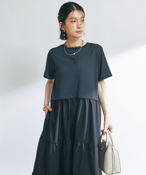 un dix cors(アンディコール)の「《主役級アイテム》前後2WAY切替ティアードワンピース(ワンピース・レディース・チャコールグレー/ブラック・FREE)」の13枚目の写真