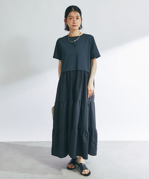 un dix cors(アンディコール)の「《主役級アイテム》前後2WAY切替ティアードワンピース(ワンピース・レディース・チャコールグレー/ブラック・FREE)」の17枚目の写真