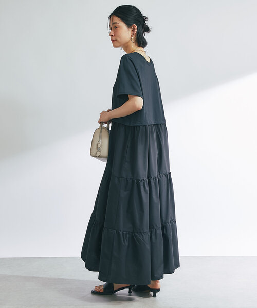 un dix cors(アンディコール)の「《主役級アイテム》前後2WAY切替ティアードワンピース(ワンピース・レディース・チャコールグレー/ブラック・FREE)」の18枚目の写真