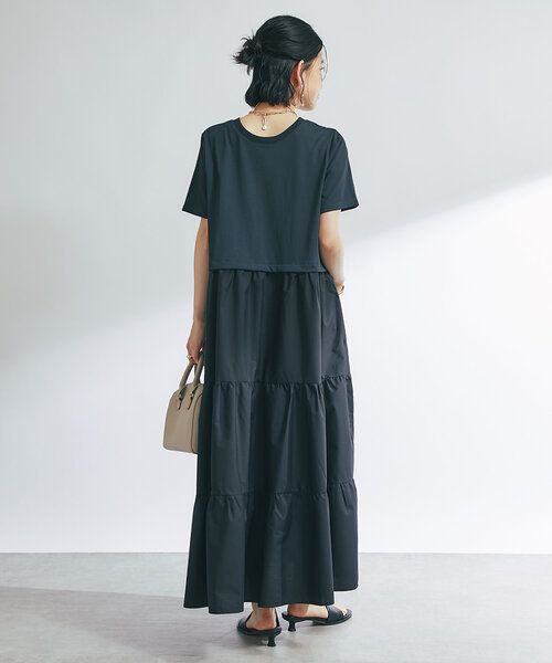 un dix cors(アンディコール)の「《主役級アイテム》前後2WAY切替ティアードワンピース(ワンピース・レディース・チャコールグレー/ブラック・FREE)」の19枚目の写真