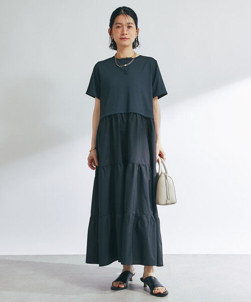 un dix cors(アンディコール)の「《主役級アイテム》前後2WAY切替ティアードワンピース(ワンピース・レディース・チャコールグレー/ブラック・FREE)」の21枚目の写真