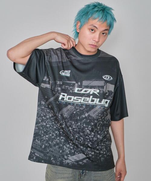 WEGO（ウィゴー）の「WEGO/フォトゲームグラフィックT（Tシャツ/カットソー・メンズ・ブラック/ブルー・MEDIUM/LARGE）」の6枚目の写真