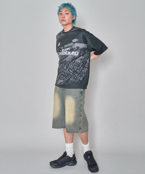 WEGO（ウィゴー）の「WEGO/フォトゲームグラフィックT（Tシャツ/カットソー・メンズ・ブラック/ブルー・MEDIUM/LARGE）」の8枚目の写真