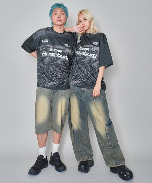 WEGO（ウィゴー）の「WEGO/フォトゲームグラフィックT（Tシャツ/カットソー・メンズ・ブラック/ブルー・MEDIUM/LARGE）」の5枚目の写真