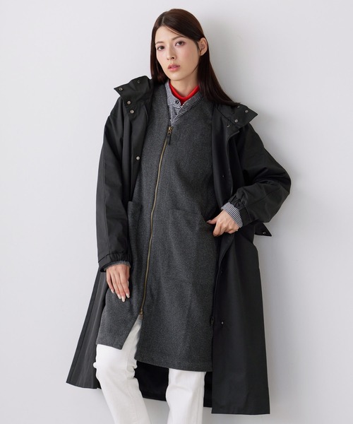 sankyo shokai(サンキョウショウカイ)の「秋冬ロングコート ライナー付き(その他アウター・レディース・ブラック/チャコールグレー/ブルー・7号/9号/11号/13号/15号)」の2枚目の写真