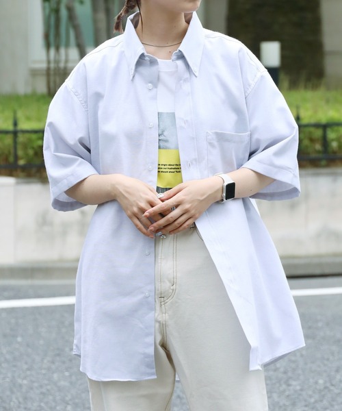 ROOPTOKYO(ループトウキョウ)の「Edwards/エドワーズ Relax Fit レギュラーカラーシャツ オックスフォードシャツ ボタンダウンシャツ メンズ 夏物 夏服(シャツ/ブラウス・メンズ・ブルー系その他/バーガンディー/ライトグレー/グレー系その他/ホワイト・L/XL/M)」の18枚目の写真