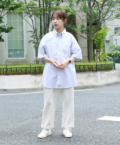 ROOPTOKYO(ループトウキョウ)の「Edwards/エドワーズ Relax Fit レギュラーカラーシャツ オックスフォードシャツ ボタンダウンシャツ メンズ 夏物 夏服(シャツ/ブラウス・メンズ・ブルー系その他/バーガンディー/ライトグレー/グレー系その他/ホワイト・L/XL/M)」の20枚目の写真