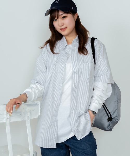 ROOPTOKYO(ループトウキョウ)の「Edwards/エドワーズ Relax Fit レギュラーカラーシャツ オックスフォードシャツ ボタンダウンシャツ メンズ 夏物 夏服(シャツ/ブラウス・メンズ・ブルー系その他/バーガンディー/ライトグレー/グレー系その他/ホワイト・L/XL/M)」の15枚目の写真