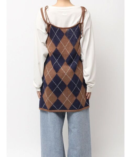 Ungrid（アングリッド）の「アーガイルニットキャミソール（ニット/セーター・レディース・ブラウン/レッド/オフホワイト・FREE）」の18枚目の写真