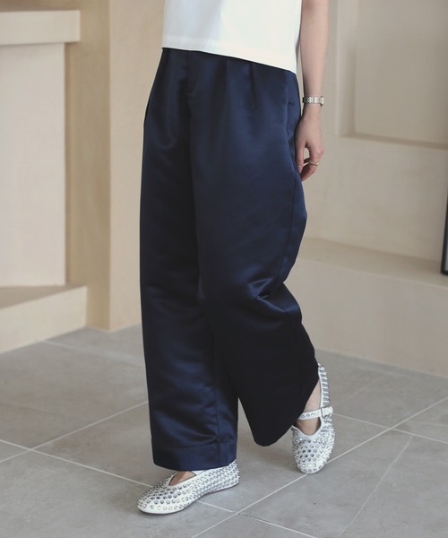 MERAKI（メラキ）の「サテンパンツ（その他パンツ・レディース・ブラック/ホワイト/ピンク/ネイビー・S/M）」の9枚目の写真