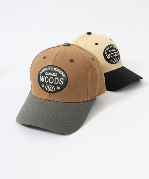 Woods(ウッズ)の「WOODS刺繍ワッペンCAP(キャップ・メンズ・ベージュ系/ベージュ・FREE)」の2枚目の写真