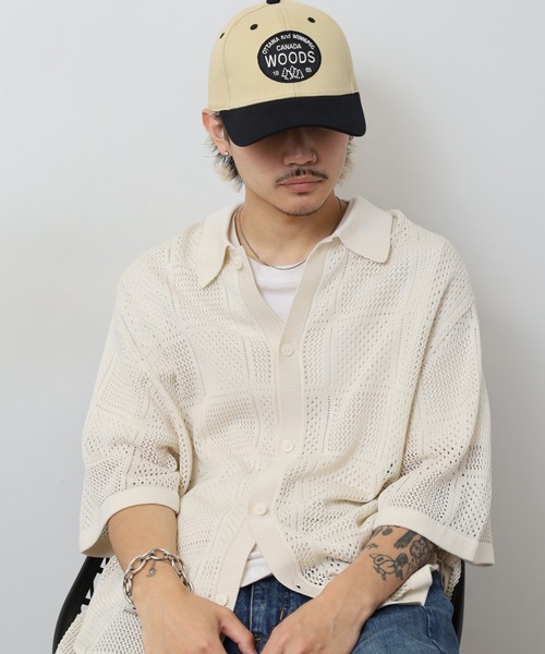 Woods(ウッズ)の「WOODS刺繍ワッペンCAP(キャップ・メンズ・ベージュ系/ベージュ・FREE)」の1枚目の写真