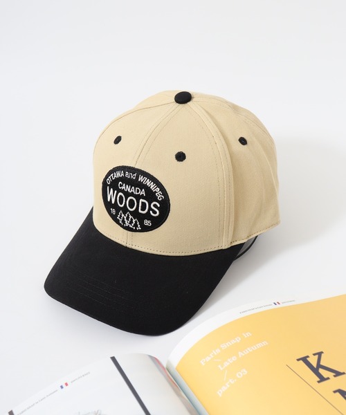 Woods(ウッズ)の「WOODS刺繍ワッペンCAP(キャップ・メンズ・ベージュ系/ベージュ・FREE)」の3枚目の写真