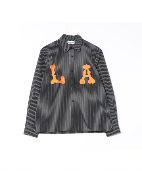 WOKE EDGE(ウォークエッジ)の「LA Glit Stripe Shirt(シャツ/ブラウス・メンズ・ブラック・L/XL)」の13枚目の写真