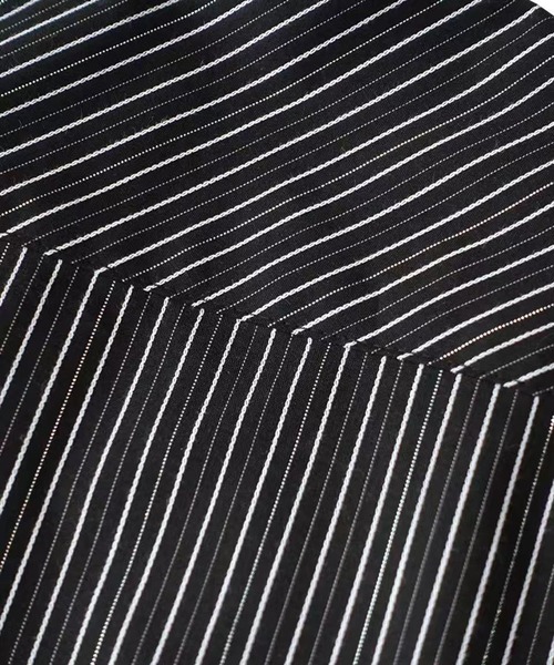 WOKE EDGE(ウォークエッジ)の「LA Glit Stripe Shirt(シャツ/ブラウス・メンズ・ブラック・L/XL)」の6枚目の写真