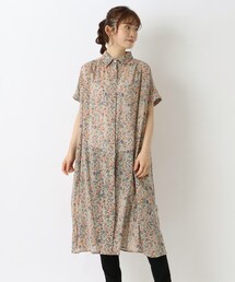 【ワンズテラスオリジナル】リゾート ネコフラワーワンピース