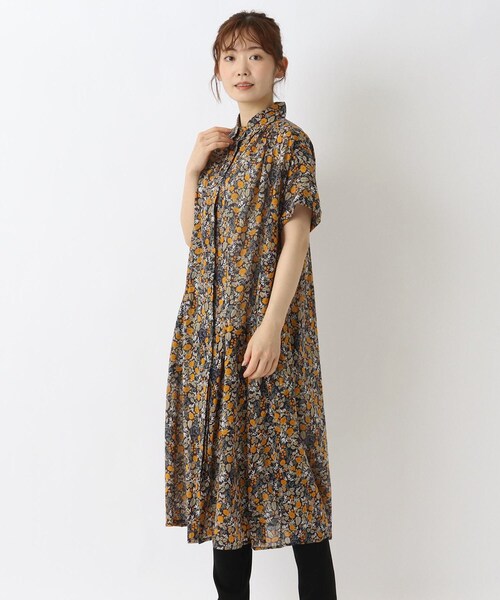 one'sterrace(ワンズテラス)の「【ワンズテラスオリジナル】リゾート ネコフラワーワンピース(ワンピース・レディース・ベージュ系8/グレー系4/ネイビー系5・02)」の3枚目の写真