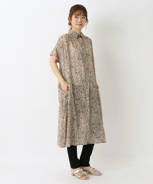 one'sterrace(ワンズテラス)の「【ワンズテラスオリジナル】リゾート ネコフラワーワンピース(ワンピース・レディース・ベージュ系8/グレー系4/ネイビー系5・02)」の13枚目の写真