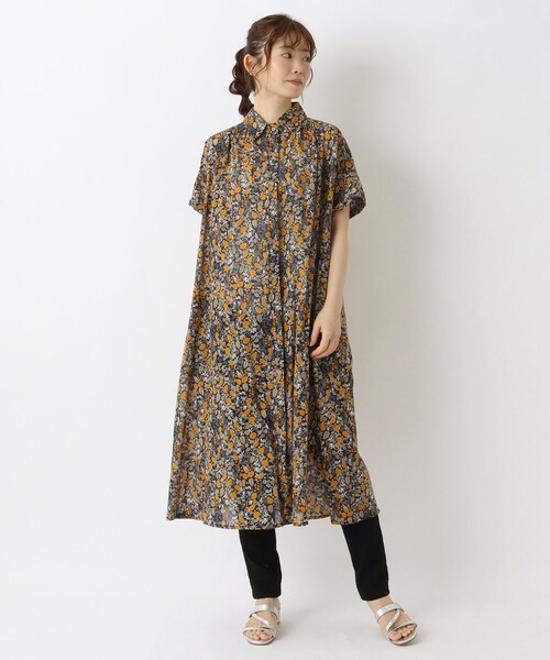 one'sterrace(ワンズテラス)の「【ワンズテラスオリジナル】リゾート ネコフラワーワンピース(ワンピース・レディース・ベージュ系8/グレー系4/ネイビー系5・02)」の15枚目の写真