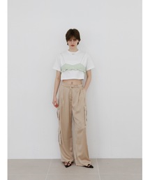 satin cargo slacks