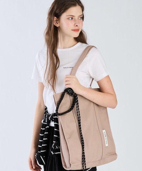 To b. by agnes b.（トゥービーバイアニエスベー）の「コットン キャンバス トートバッグ（トートバッグ・レディース・ピンク・FREE）」の7枚目の写真