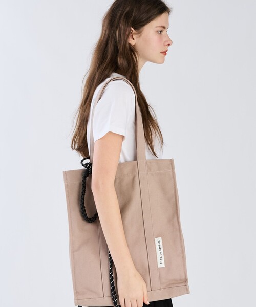 To b. by agnes b.（トゥービーバイアニエスベー）の「コットン キャンバス トートバッグ（トートバッグ・レディース・ピンク・FREE）」の8枚目の写真