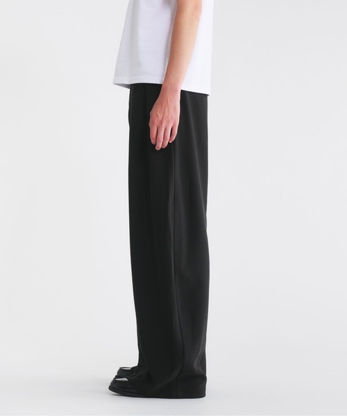 セール】two tuck herringbone curve slacks/ツータックへリンボーン