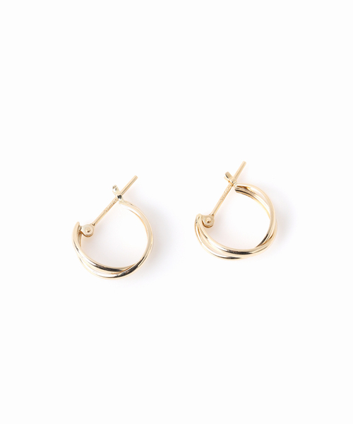 2ラインクロスバーピアス K10(両耳)（ピアス（両耳用））｜Lilas