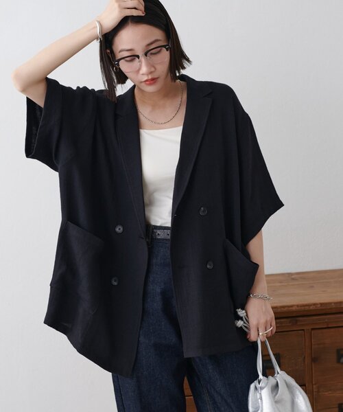 ブラウス シャツ 「ユニセックス」スラブイージーテーラーカラー半袖シャツ レディース メンズ ユニセックス】スラブイージーテーラーカラー半袖シャツ（シャツ