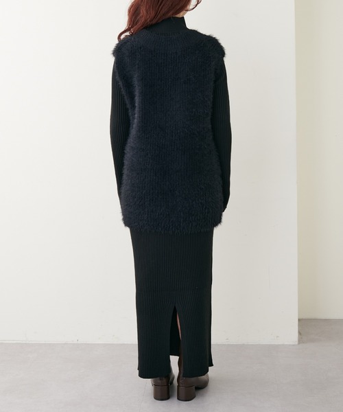 LARUTA（ラルータ）の「【LARUTA】選べるリブニットワンピース×フェザーベストセット（ワンピース・レディース・チャコールグレー/ブラック/オフホワイト/その他1/その他2/その他3/その他4/グレイッシュベージュ・FREE）」の21枚目の写真