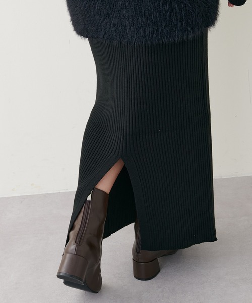 LARUTA（ラルータ）の「【LARUTA】選べるリブニットワンピース×フェザーベストセット（ワンピース・レディース・チャコールグレー/ブラック/オフホワイト/その他1/その他2/その他3/その他4/グレイッシュベージュ・FREE）」の16枚目の写真