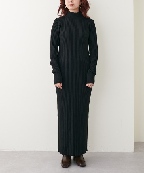 LARUTA（ラルータ）の「【LARUTA】選べるリブニットワンピース×フェザーベストセット（ワンピース・レディース・チャコールグレー/ブラック/オフホワイト/その他1/その他2/その他3/その他4/グレイッシュベージュ・FREE）」の15枚目の写真