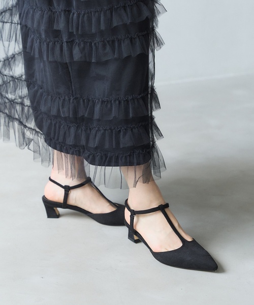 MH56◆新品◆Le Talon ルタロン 4cmTストラップパンプス 23.5 セール】4cmTストラップパンプス（パンプス）｜LE TALON（ルタロン）の