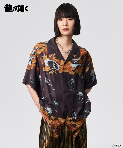 glamb（グラム）の「Mad Dog Aloha Shirt / マッドドッグアロハシャツ（シャツ/ブラウス・メンズ・ブラウン/ブラック・XL/M/L）」の10枚目の写真