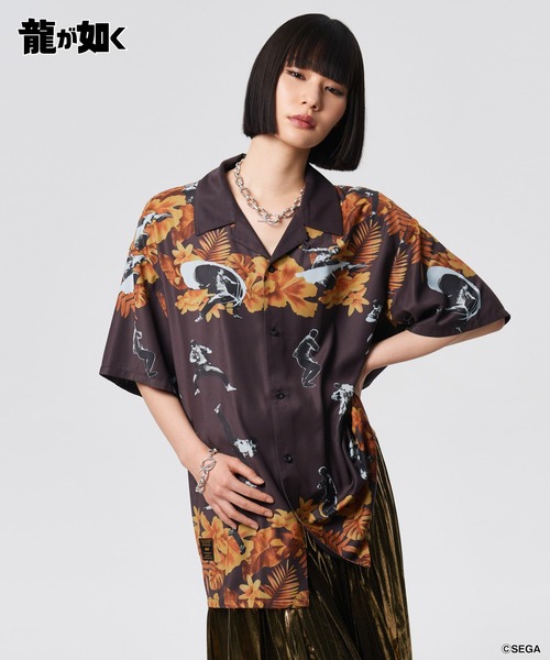 glamb（グラム）の「Mad Dog Aloha Shirt / マッドドッグアロハシャツ（シャツ/ブラウス・メンズ・ブラウン/ブラック・XL/M/L）」の9枚目の写真