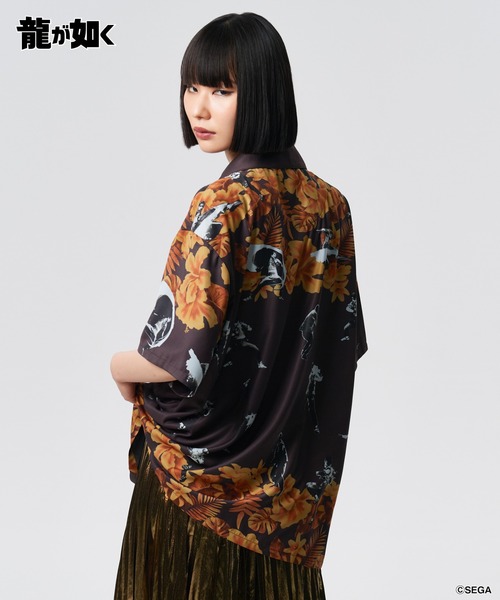 glamb（グラム）の「Mad Dog Aloha Shirt / マッドドッグアロハシャツ（シャツ/ブラウス・メンズ・ブラウン/ブラック・XL/M/L）」の7枚目の写真