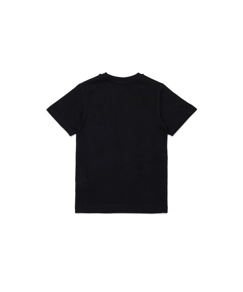 DIESEL レディース Tシャツ 黒 T-ANGIE Woman: Cotton T-shirt with cut-out D logo | Diesel