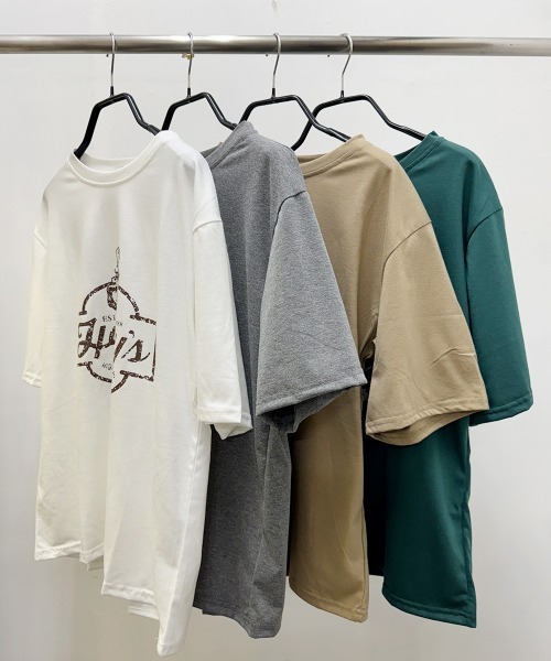 NANAHACHI（ナナハチ）の「プリントTシャツ 半袖 カットソー（Tシャツ/カットソー・レディース・モカ/グリーン/チャコールグレー/アイボリー・FREE）」の14枚目の写真