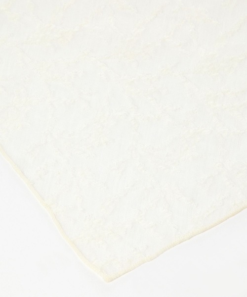 studio CLIP（スタディオクリップ）の「レース三角スカーフ（ストール/ショール・レディース・オフホワイト/ブラウン・FREE）」の17枚目の写真