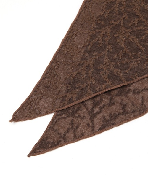 studio CLIP（スタディオクリップ）の「レース三角スカーフ（ストール/ショール・レディース・オフホワイト/ブラウン・FREE）」の18枚目の写真