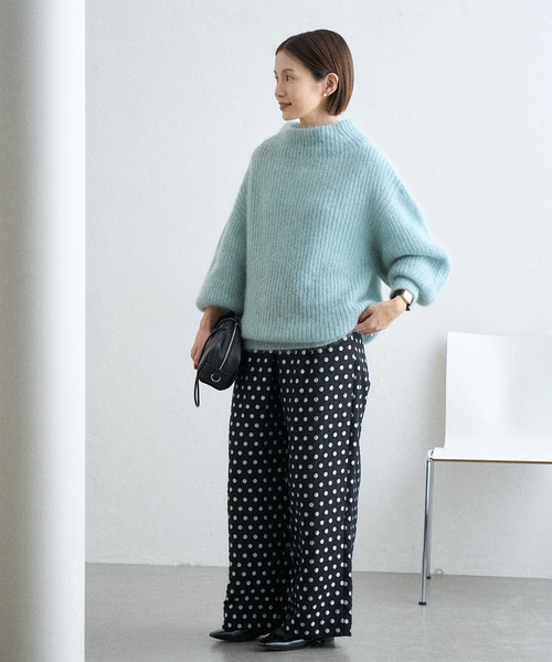 IENA(イエナ)の「《WEB限定/追加》ドットジャガードイージーパンツ(その他パンツ・レディース・ブラック・34/36/38)」の10枚目の写真