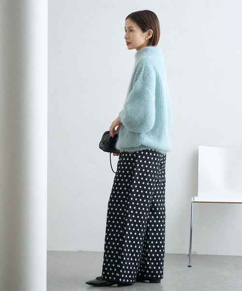 IENA(イエナ)の「《WEB限定/追加》ドットジャガードイージーパンツ(その他パンツ・レディース・ブラック・34/36/38)」の11枚目の写真