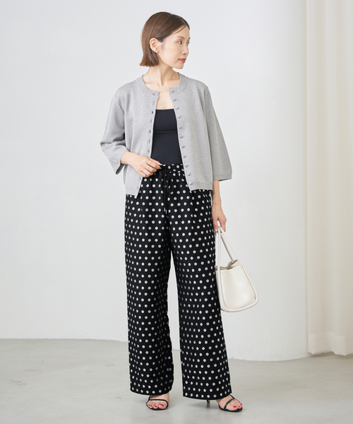 IENA(イエナ)の「《WEB限定/追加》ドットジャガードイージーパンツ(その他パンツ・レディース・ブラック・34/36/38)」の19枚目の写真